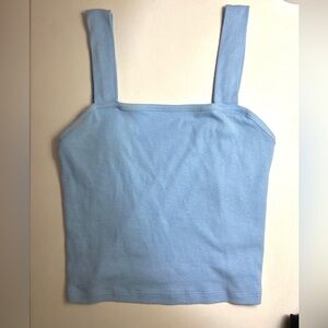 AE light blue tank top cropped